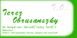 terez obrusanszky business card